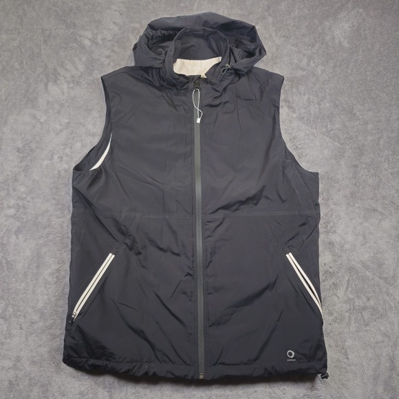 Alwrld Other - Alwrld Black Biodegradable Vest Full Zip Hooded Sleeveless Puffer Jacket Mens M